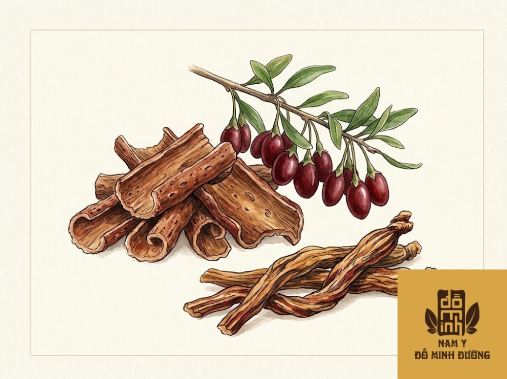 địa cốt bì trị ngứa da kèm cảm giác nóng trong xương