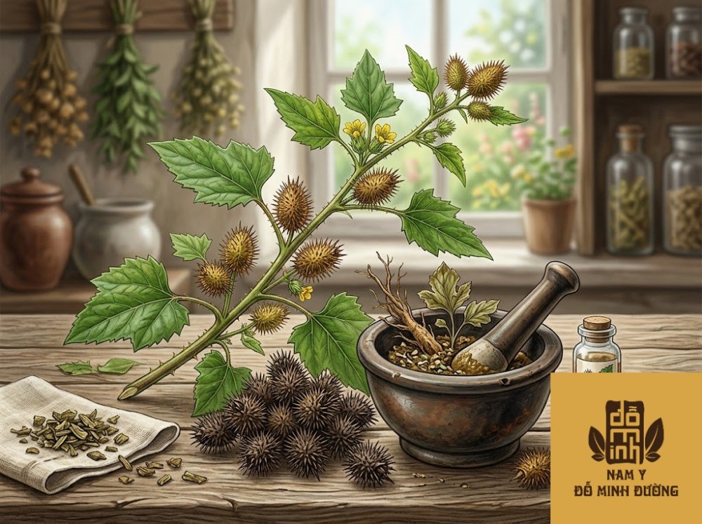 ké đầu ngựa (thương nhĩ tử) trị viêm da cơ địa dai dẳng