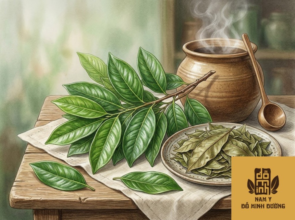 lá vối nấu nước tắm giúp giảm sưng viêm lỗ chân lông