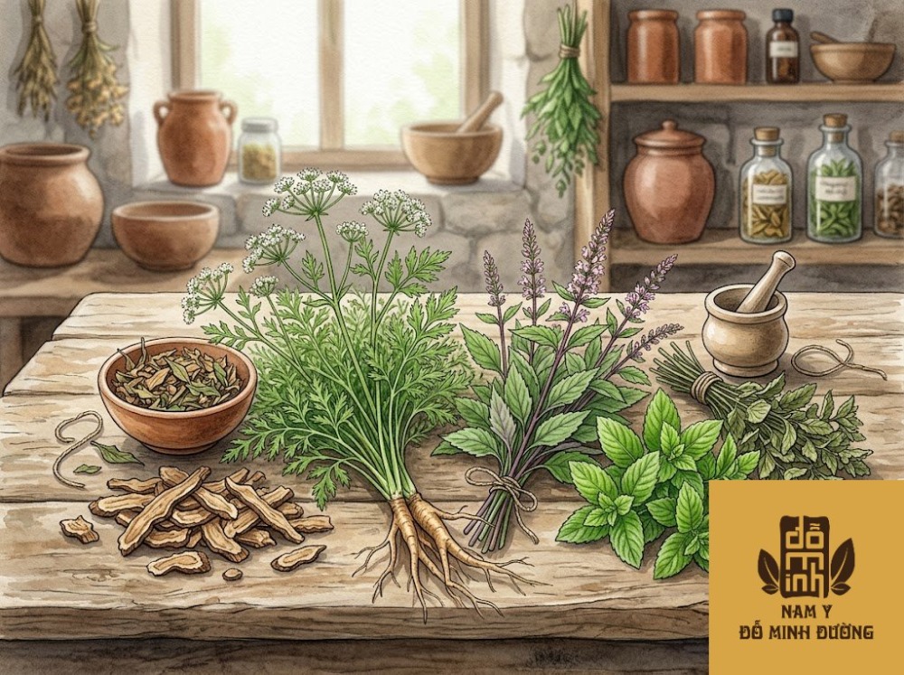 phòng phong trừ phong, chỉ ngứa, trị dị ứng do gió phòng phong trừ phong, chỉ ngứa, trị dị ứng do gió