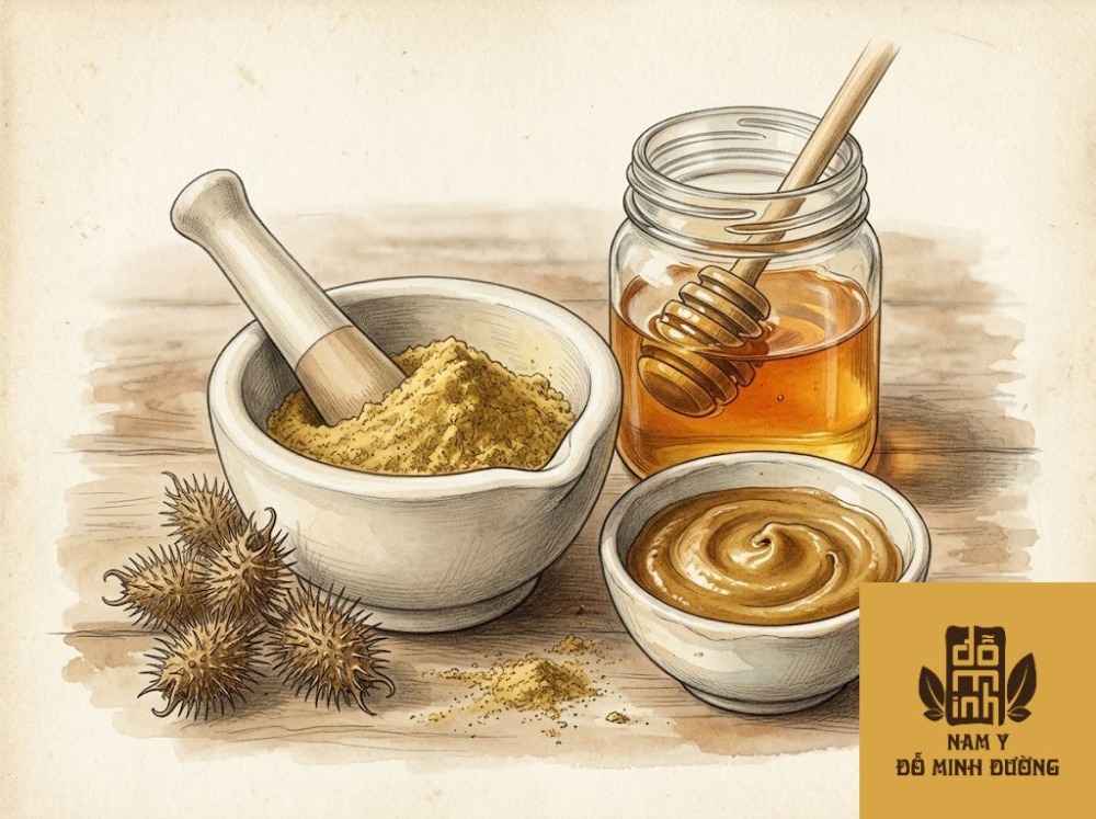 quả ké đầu ngựa tán bột trộn mật ong trị lở ngứa quả ké đầu ngựa tán bột trộn mật ong trị lở ngứa