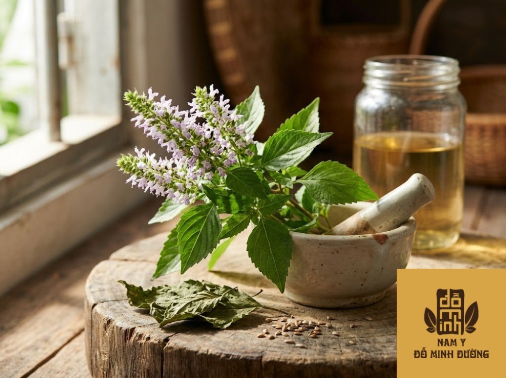 tác dụng của lá kinh giới trong điều trị phong ngứa