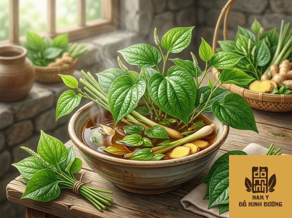 tắm nước lá lốt giảm ngứa và giữ ấm cơ thể