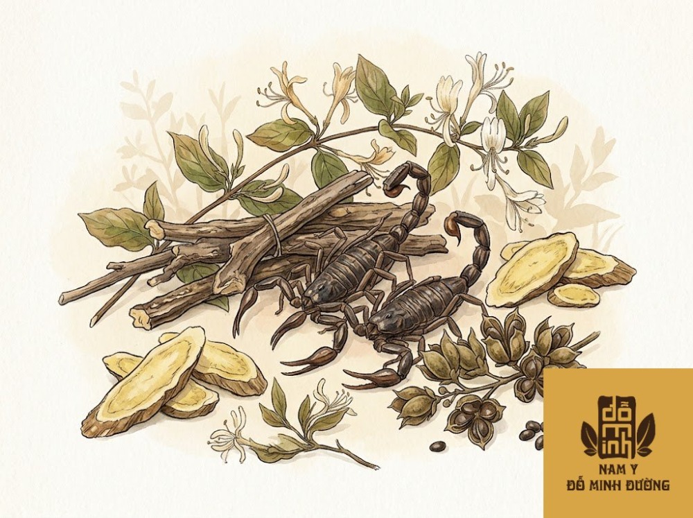 toàn yết (bọ cạp - dùng theo chỉ định) trị mề đay kinh niên