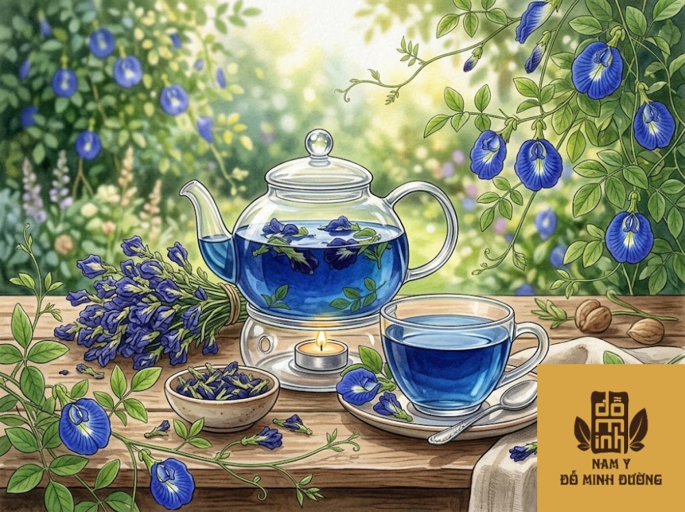 trà hoa đậu biếc giúp thư giãn