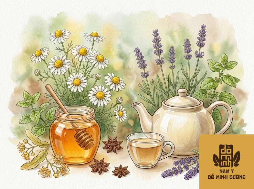 trà mật ong giúp ngủ ngon