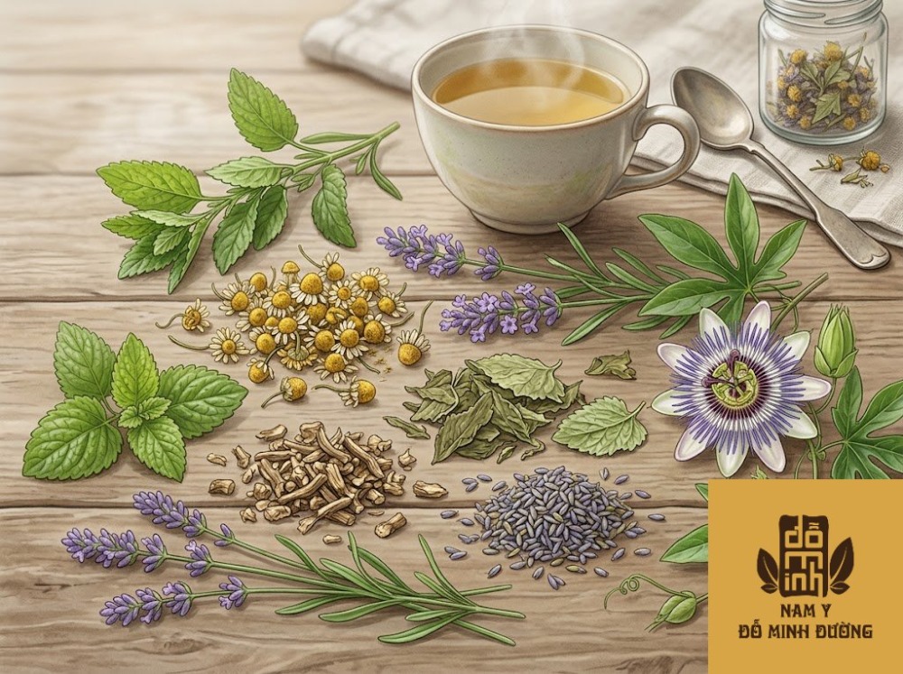 trà thảo mộc hỗ trợ giấc ngủ