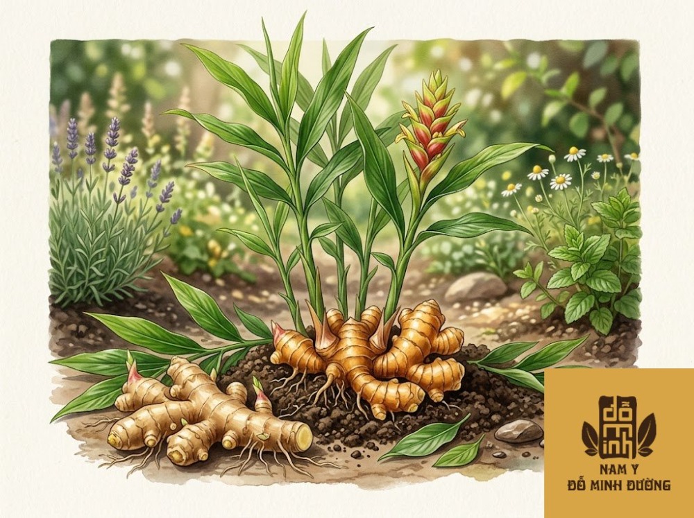 cây gừng giúp làm dịu cơn đau cơ