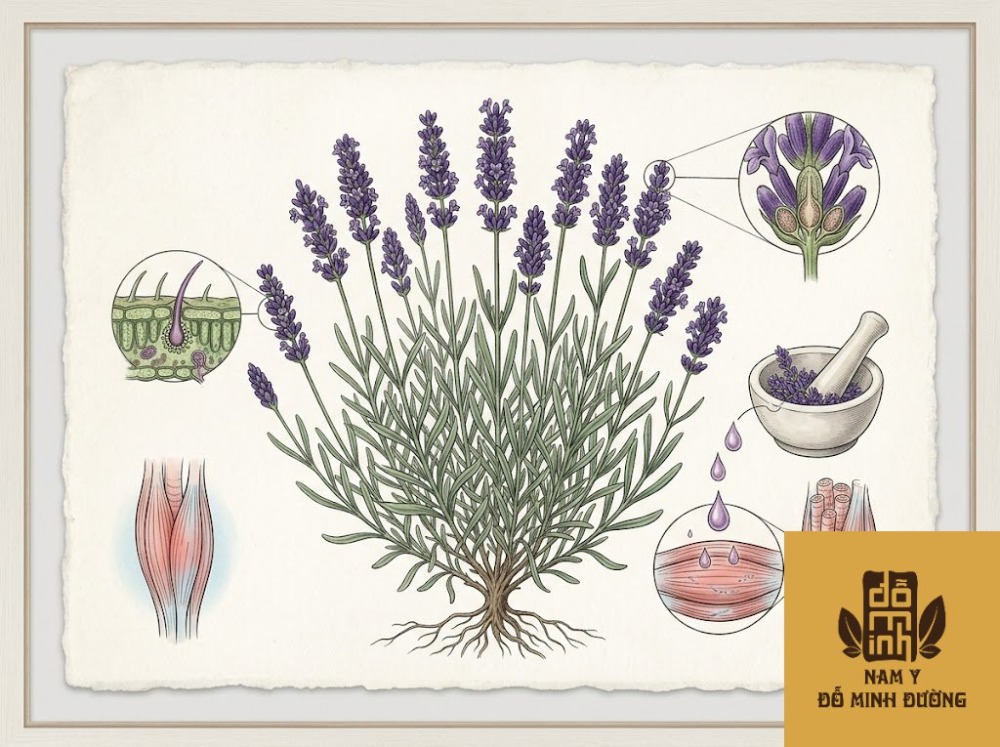 cây hoa oải hương giúp chữa viêm cơ bắp