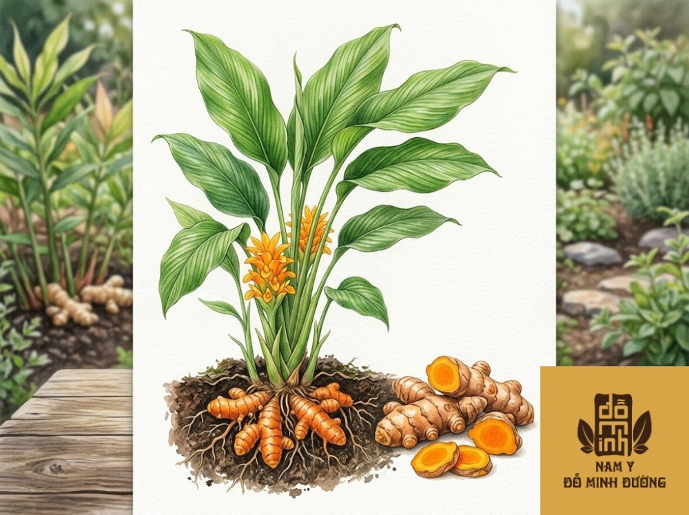 cây nghệ vàng trị đau lưng