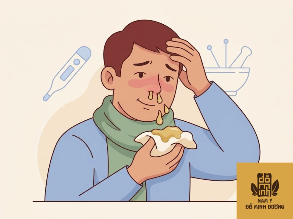 dịch mũi đặc – vàng: dấu hiệu của nhiệt